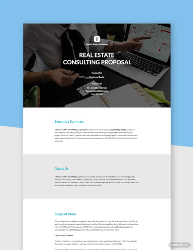 Real Estate Consulting Proposal Template