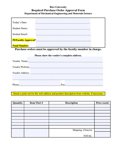 required purchase order approval form