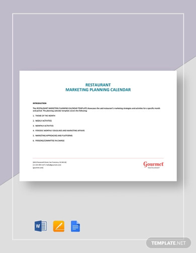 Marketing Calendar 37  Examples Format Tips Pdf