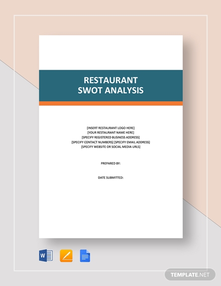 restaurant swot analysis template