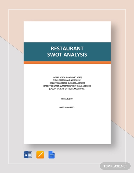 Restaurant SWOT Analysis Template