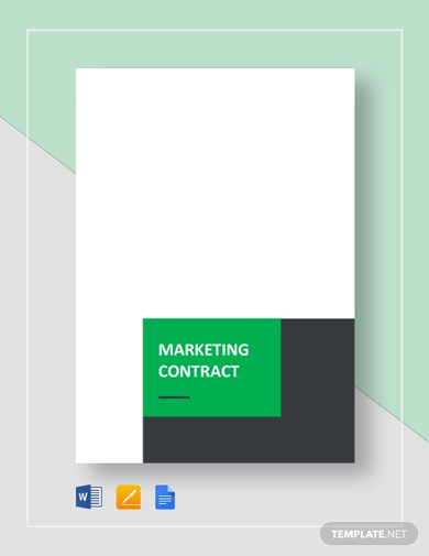 sample marketing contract template