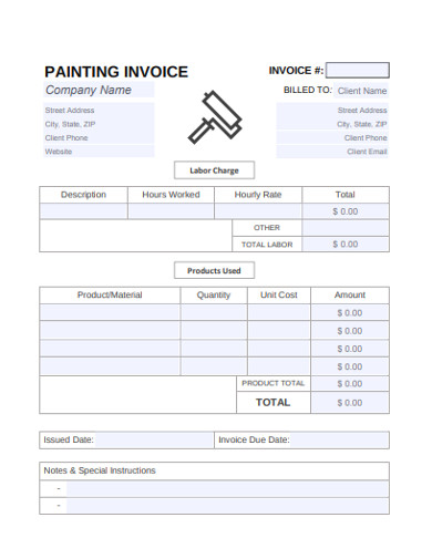 painting invoice software free download