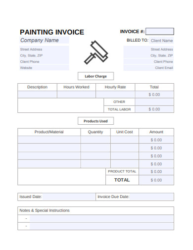 Painting Invoice Software Free Download Kurtboston   Sample Painting Invoice 