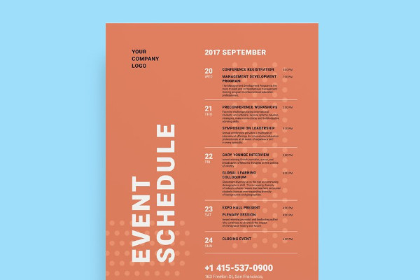 schedule event poster 