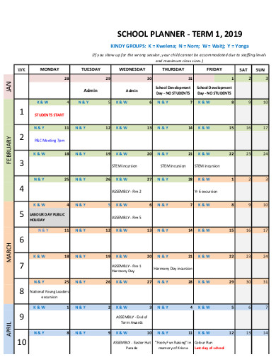 School Planner 11 Examples Format Pdf Examples