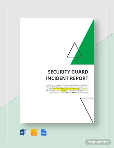 Incident Report Sample Security Guard