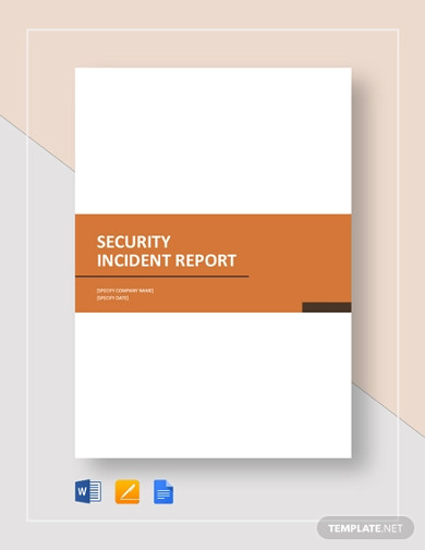 security incident report template