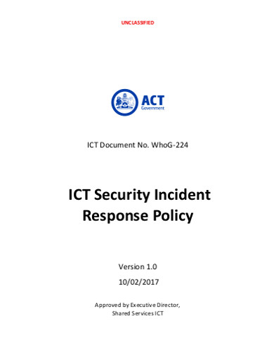 security incident response policy