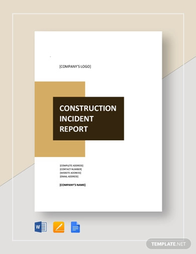 Simple Construction Incident Report Template1