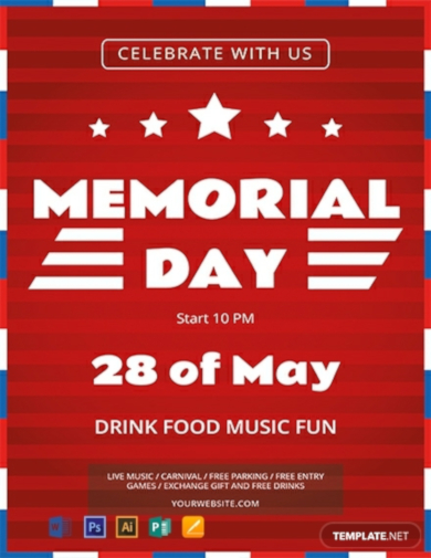 Simple Memorial Day Flyer