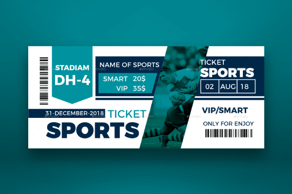 Simple Sporting Event Ticket