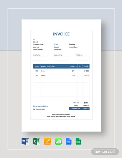 Simple Tax Invoice Template