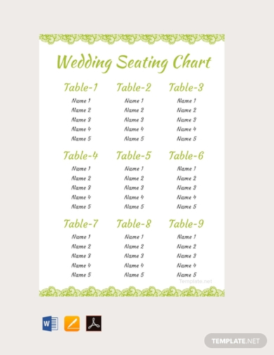 simple and elegant wedding seating chart