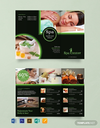 Spa Center Trifold Brochure