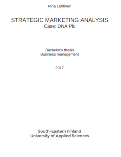 strategic marketing analysis