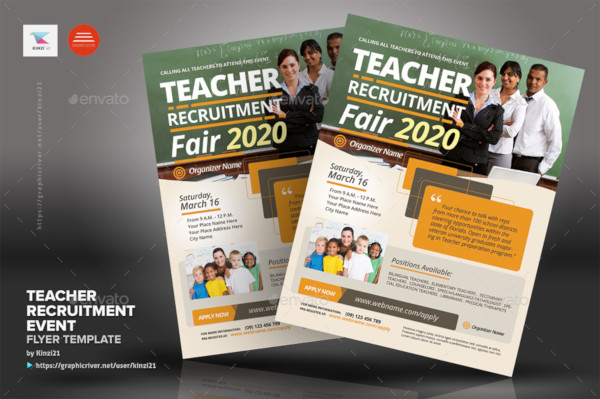 teacher recruitment event flyer