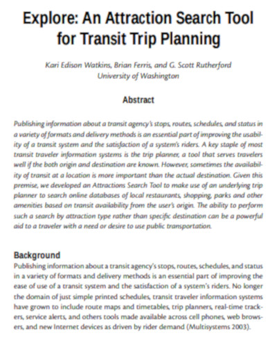 transit trip planning 