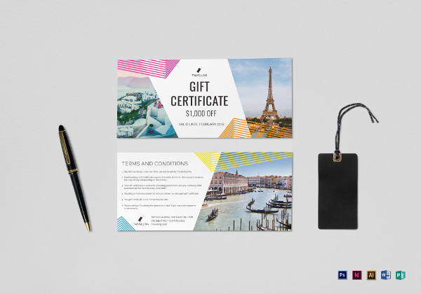 Travel Certificate 10  Examples Word pages Photoshop