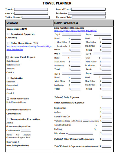 FREE 10 Travel Planner Examples Templates Download Now Examples