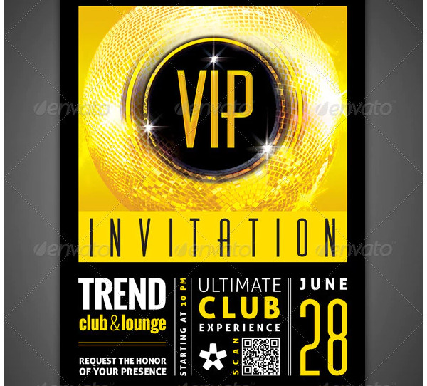 vip club event invitation