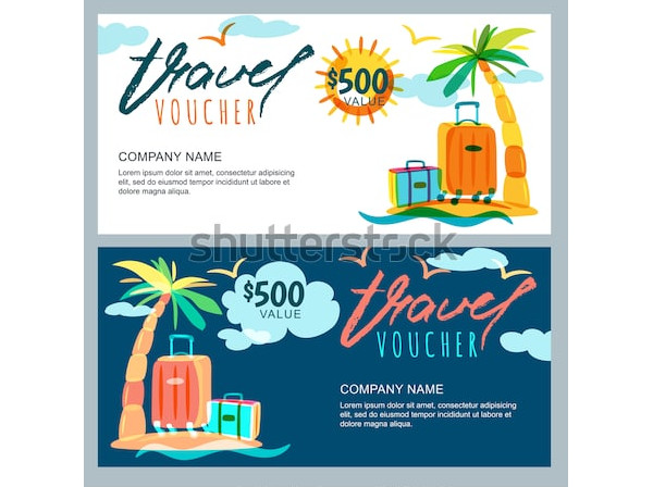 vector gift travel certificate