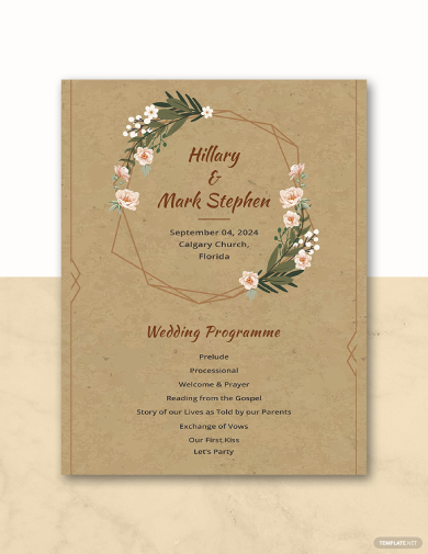 wedding program