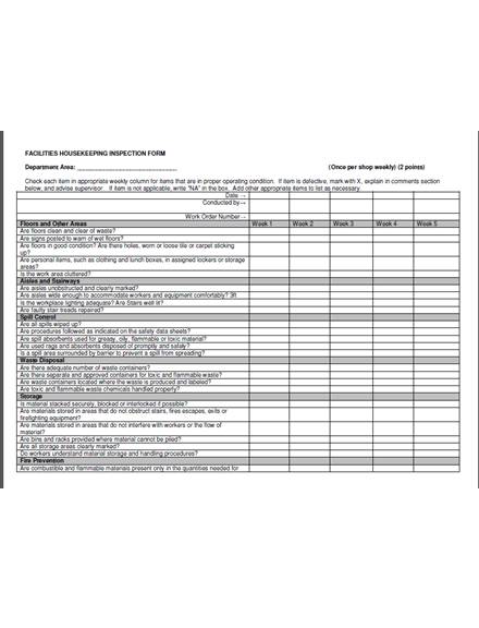 Cleaning Audit Form - 10+ Examples, Format, Pdf | Examples