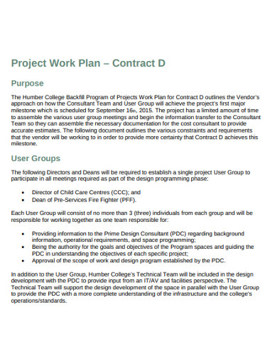 basic project work plan