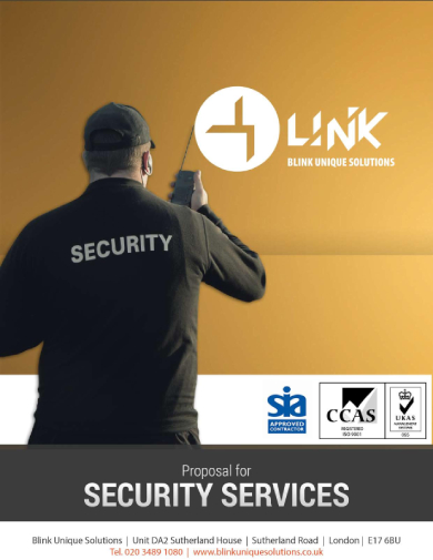 blink security services proposal