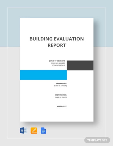 building evaluation report template