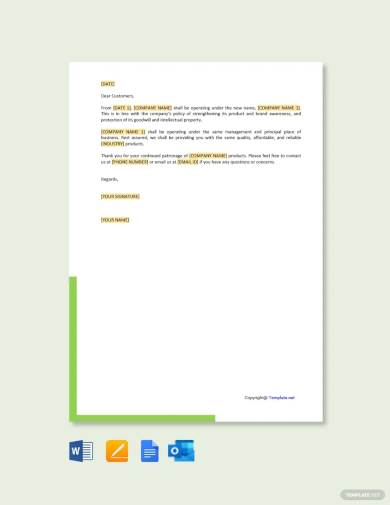 business name change letter template