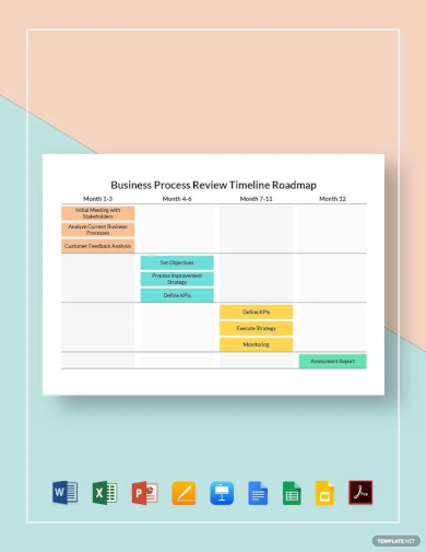 business process review timeline roadmap template