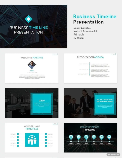 business timeline presentation template