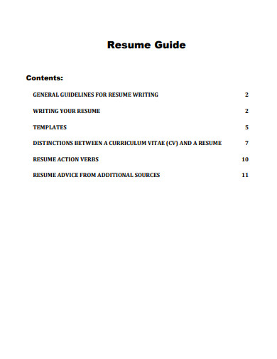 college resume guide