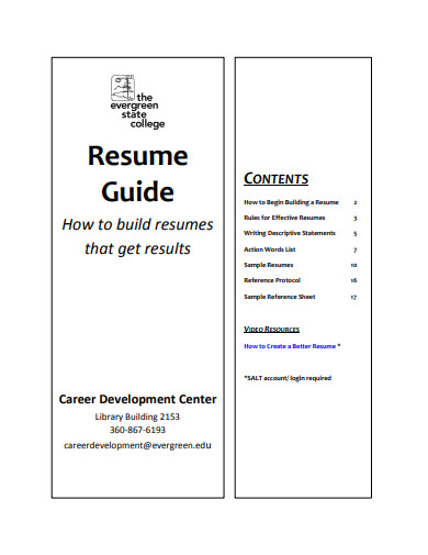 college resume in pdf