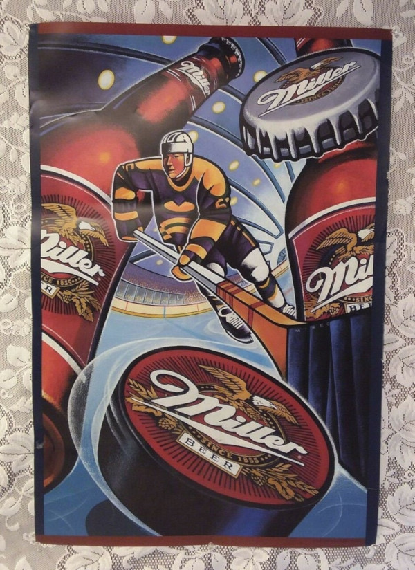 company beer hockey poster