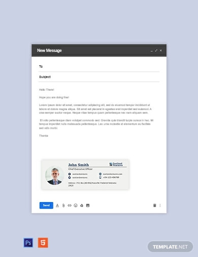 Company CEO Email Signature Template