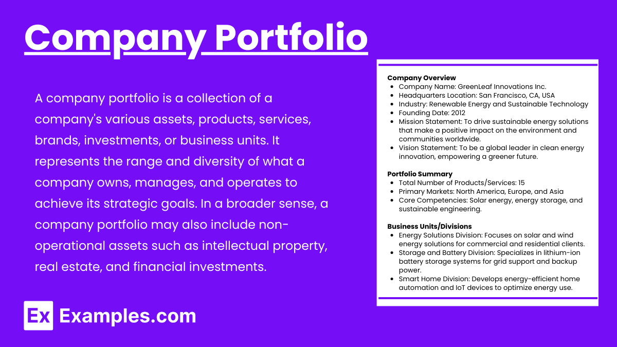 Company Portfolio