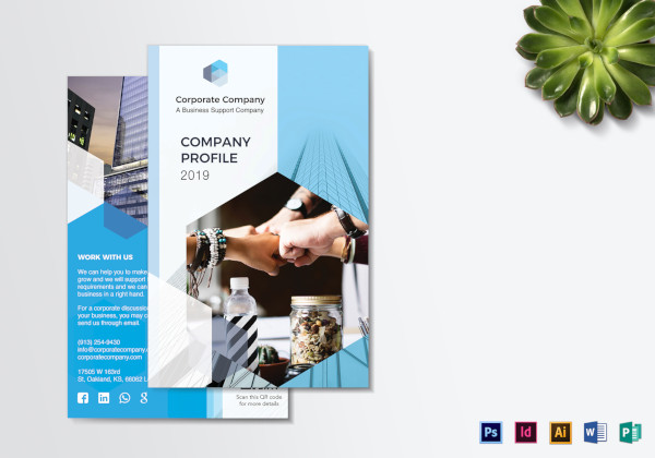 company profile bi fold brochure 