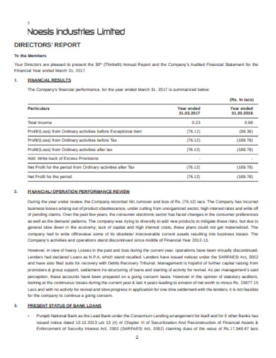 company report financial balance sheet