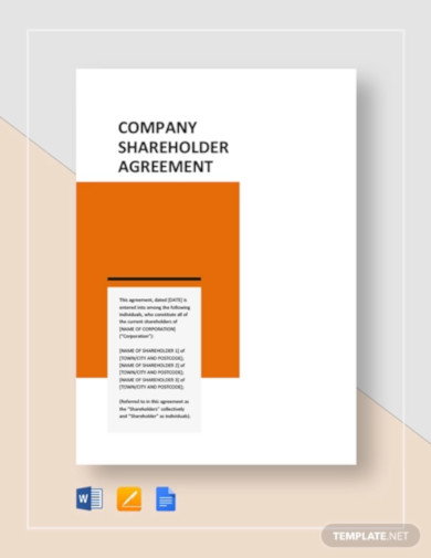 company shareholders agreement template