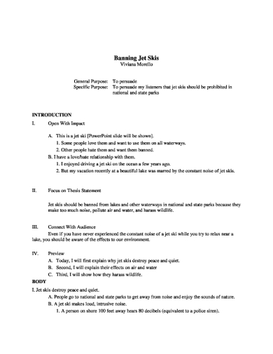 APA Outline Examples Format How to writ PDF