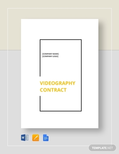 comprehensive videography contract template