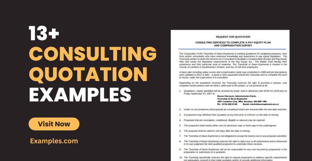 Consulting Quotation Examples