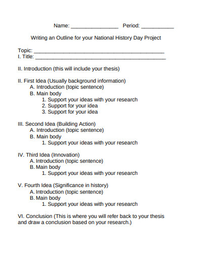 day project outline example