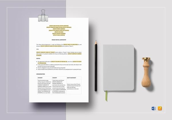 detailed house rental agreement