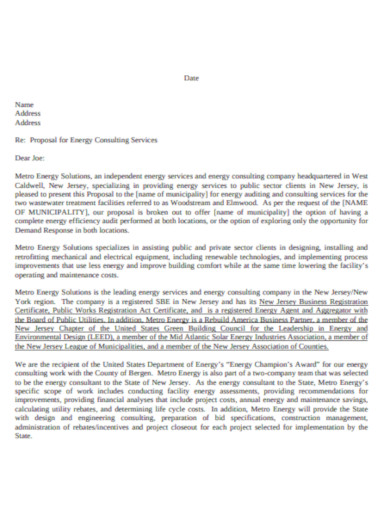 energy consultancy proposal template 