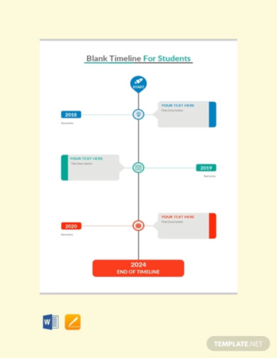 free blank timeline template for students