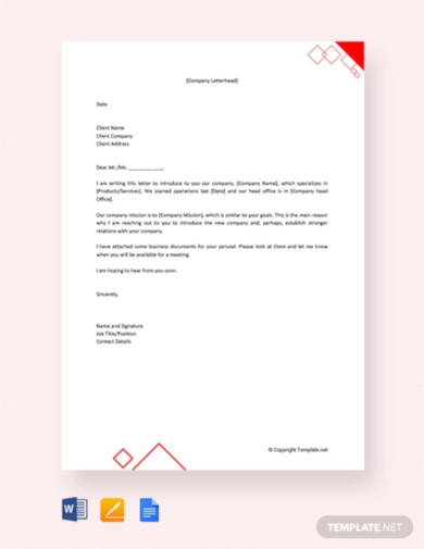 Company Introduction Letter Format from images.examples.com